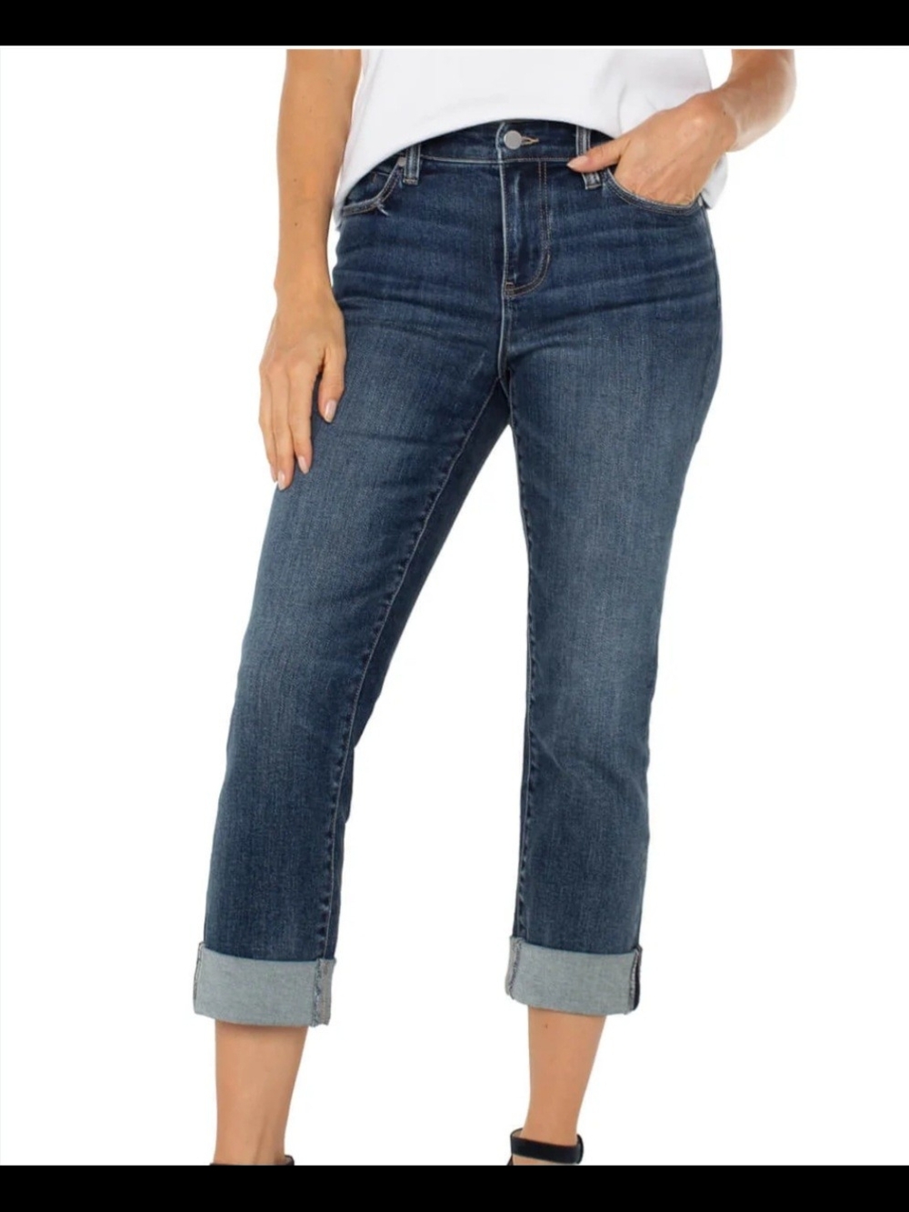 Liverpool Jeans Company Charlie Cropped Skinny Jeans Women Size 12/31 Petite